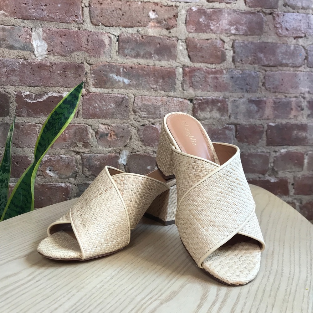 NWOT J. McLaughlin Raffia Woven Sandal